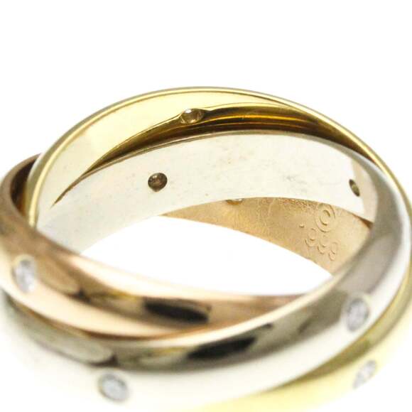 CARTIER Authentic 18k Gold Diamond Trinity Ring